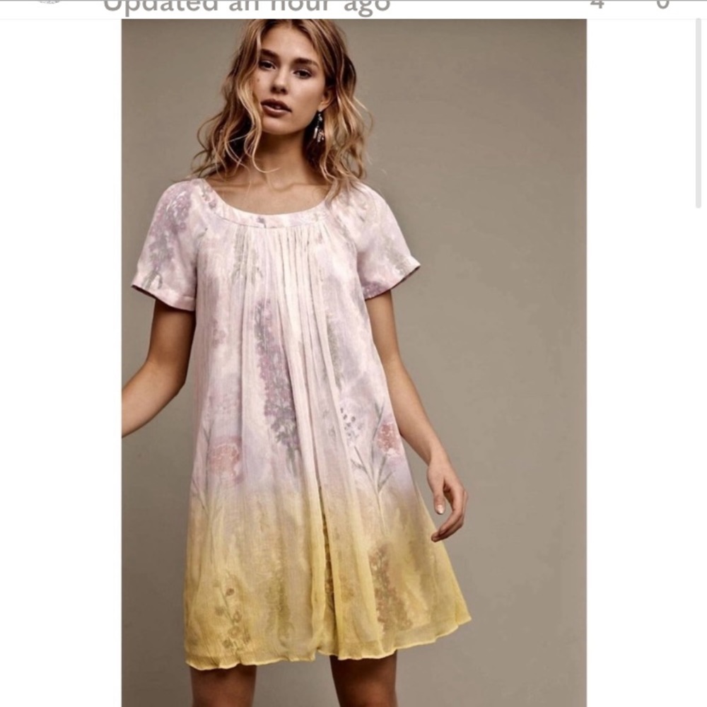 Anthropologie HD in Paris Dipped Chroma Swing Dress 4p